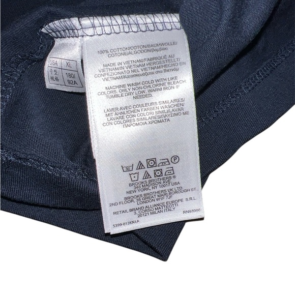 Brooks Brothers size XL Navy and Purple V-Neck T-Shirts - Picture 2 of 2